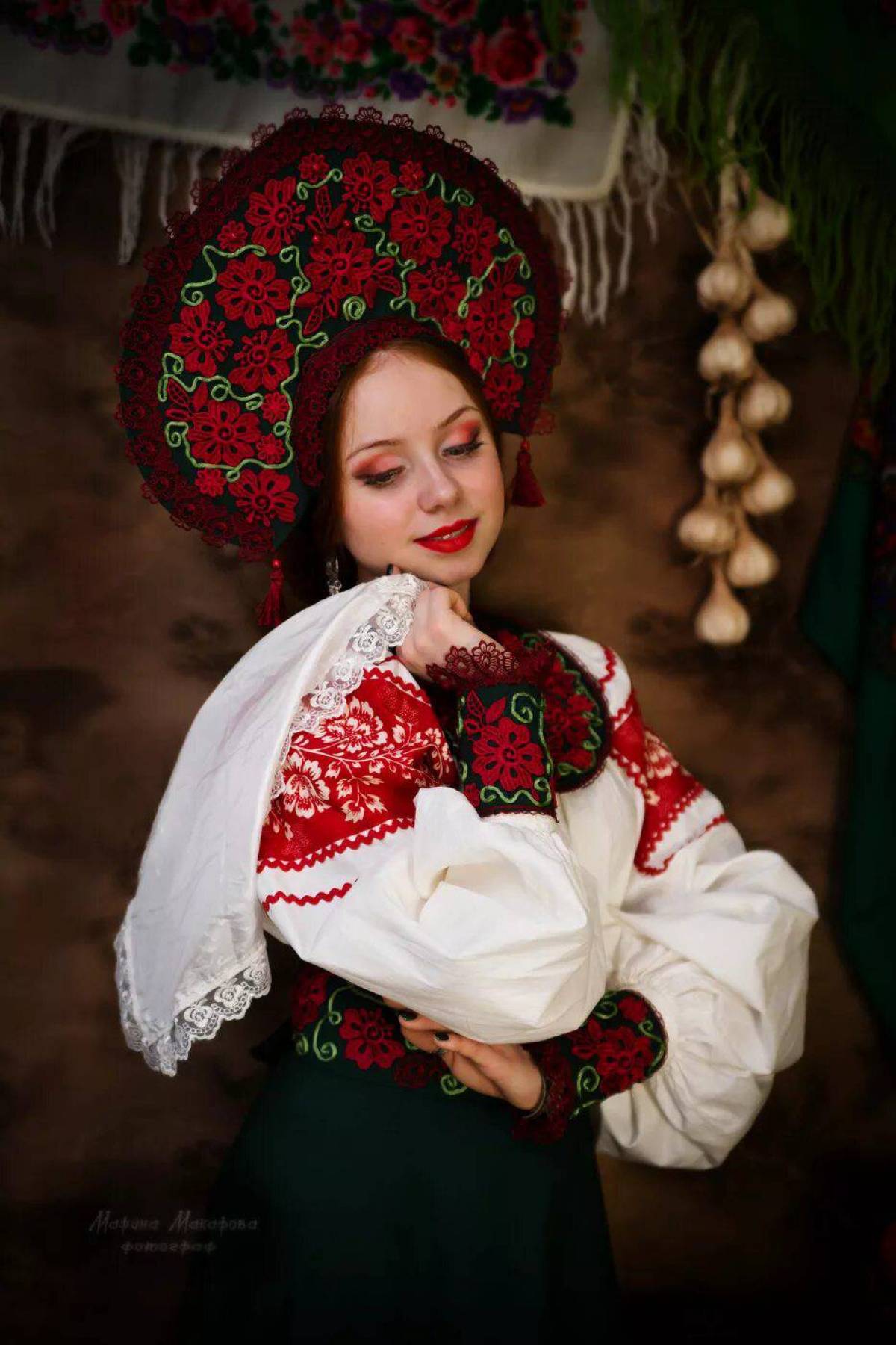 Women in Slavic costumes underwear in Mudanjiang