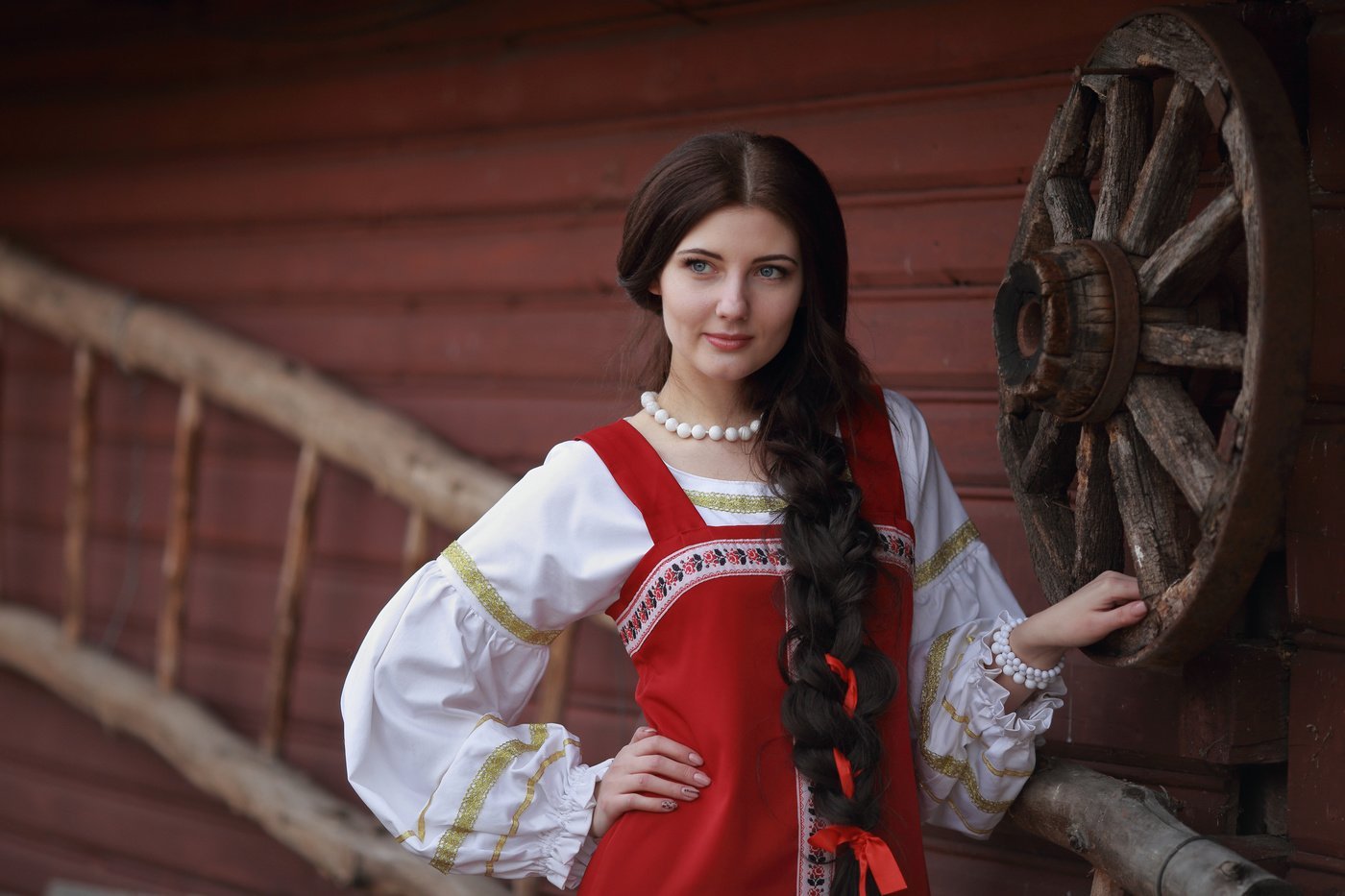 Girls in Slavic costumes in Mudanjiang
